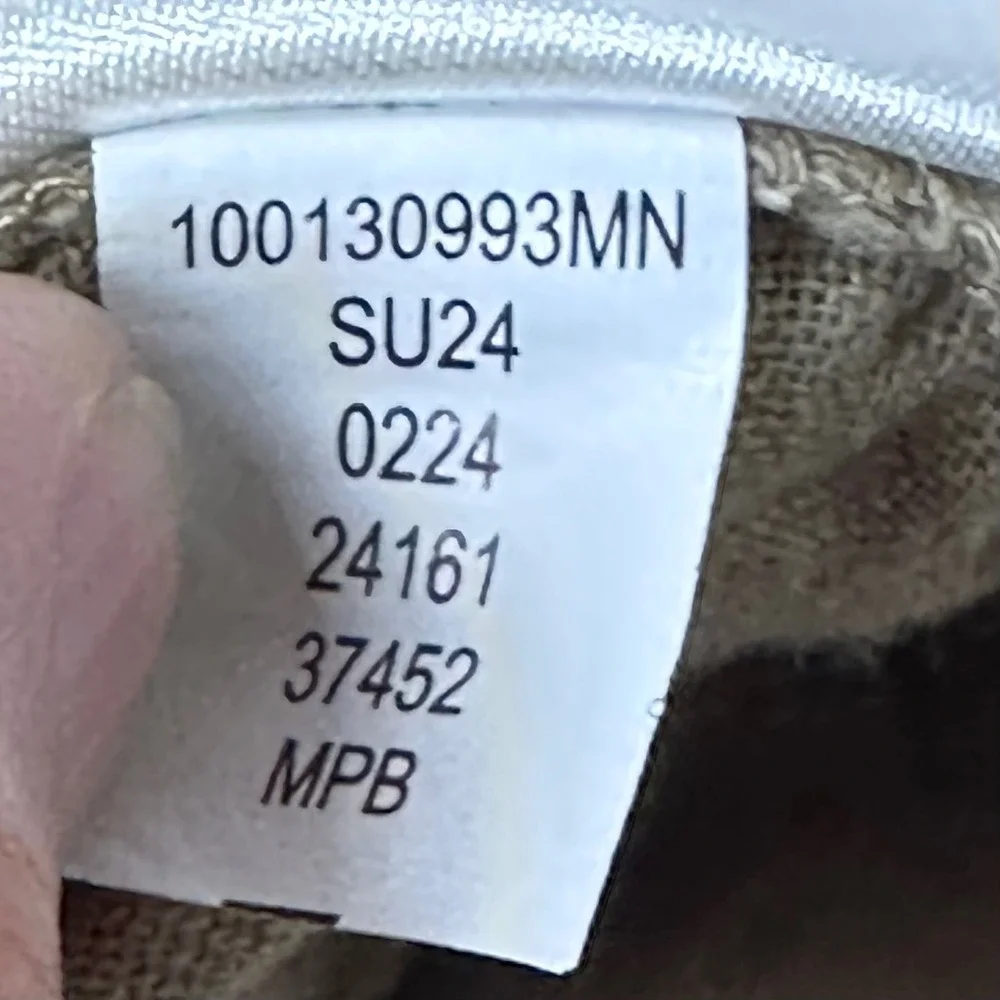 Club Room Luxury Mens XL Tan 100% Linen Drawstring Elastic Waist Pants
